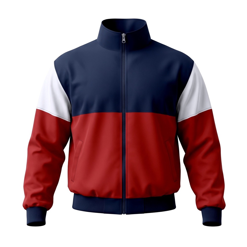 Vintage 90s Roundtree & Yorke Sport Windbreaker Jacket Red Navy White Colorblock